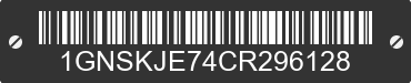 2012 CHEVROLET Suburban 1GNSKJE74CR296128 VIN decoded