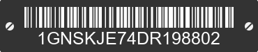 2013 CHEVROLET Suburban 1GNSKJE74DR198802 VIN decoded