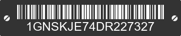 2013 CHEVROLET Suburban 1GNSKJE74DR227327 VIN decoded