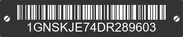 2013 CHEVROLET Suburban 1GNSKJE74DR289603 VIN decoded