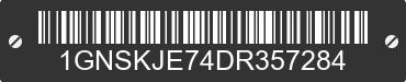 2013 CHEVROLET Suburban 1GNSKJE74DR357284 VIN decoded