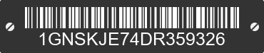 2013 CHEVROLET Suburban 1GNSKJE74DR359326 VIN decoded