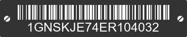 2014 CHEVROLET Suburban 1GNSKJE74ER104032 VIN decoded