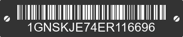 2014 CHEVROLET Suburban 1GNSKJE74ER116696 VIN decoded