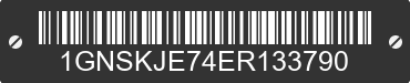 2014 CHEVROLET Suburban 1GNSKJE74ER133790 VIN decoded