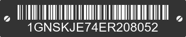2014 CHEVROLET Suburban 1GNSKJE74ER208052 VIN decoded