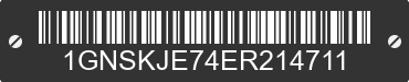 2014 CHEVROLET Suburban 1GNSKJE74ER214711 VIN decoded