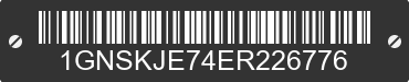 2014 CHEVROLET Suburban 1GNSKJE74ER226776 VIN decoded