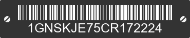 2012 CHEVROLET Suburban 1GNSKJE75CR172224 VIN decoded