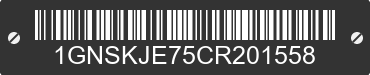 2012 CHEVROLET Suburban 1GNSKJE75CR201558 VIN decoded