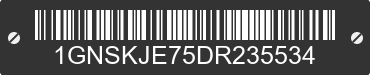 2013 CHEVROLET Suburban 1GNSKJE75DR235534 VIN decoded