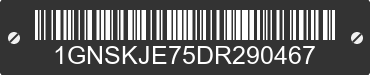 2013 CHEVROLET Suburban 1GNSKJE75DR290467 VIN decoded
