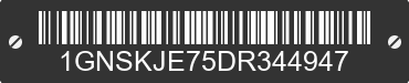 2013 CHEVROLET Suburban 1GNSKJE75DR344947 VIN decoded
