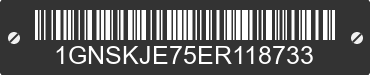 2014 CHEVROLET Suburban 1GNSKJE75ER118733 VIN decoded