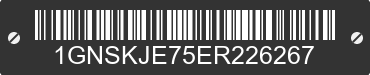 2014 CHEVROLET Suburban 1GNSKJE75ER226267 VIN decoded