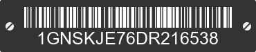 2013 CHEVROLET Suburban 1GNSKJE76DR216538 VIN decoded