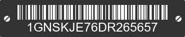 2013 CHEVROLET Suburban 1GNSKJE76DR265657 VIN decoded