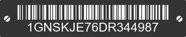 2013 CHEVROLET Suburban 1GNSKJE76DR344987 VIN decoded