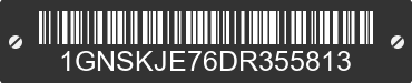 2013 CHEVROLET Suburban 1GNSKJE76DR355813 VIN decoded