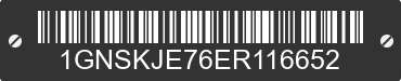 2014 CHEVROLET Suburban 1GNSKJE76ER116652 VIN decoded