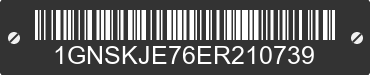 2014 CHEVROLET Suburban 1GNSKJE76ER210739 VIN decoded
