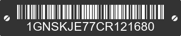 2012 CHEVROLET Suburban 1GNSKJE77CR121680 VIN decoded