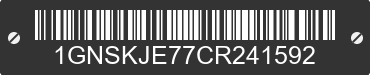 2012 CHEVROLET Suburban 1GNSKJE77CR241592 VIN decoded