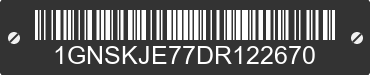 2013 CHEVROLET Suburban 1GNSKJE77DR122670 VIN decoded