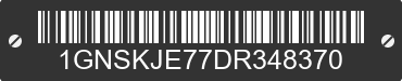 2013 CHEVROLET Suburban 1GNSKJE77DR348370 VIN decoded