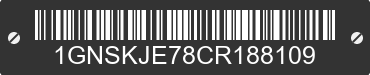 2012 CHEVROLET Suburban 1GNSKJE78CR188109 VIN decoded