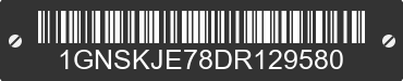 2013 CHEVROLET Suburban 1GNSKJE78DR129580 VIN decoded