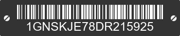 2013 CHEVROLET Suburban 1GNSKJE78DR215925 VIN decoded
