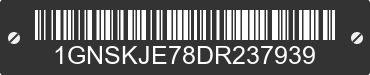 2013 CHEVROLET Suburban 1GNSKJE78DR237939 VIN decoded