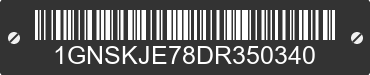 2013 CHEVROLET Suburban 1GNSKJE78DR350340 VIN decoded