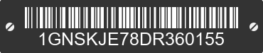 2013 CHEVROLET Suburban 1GNSKJE78DR360155 VIN decoded