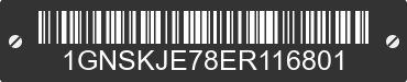 2014 CHEVROLET Suburban 1GNSKJE78ER116801 VIN decoded