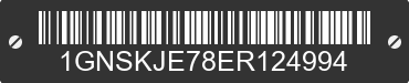 2014 CHEVROLET Suburban 1GNSKJE78ER124994 VIN decoded