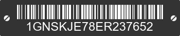 2014 CHEVROLET Suburban 1GNSKJE78ER237652 VIN decoded