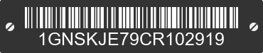 2012 CHEVROLET Suburban 1GNSKJE79CR102919 VIN decoded