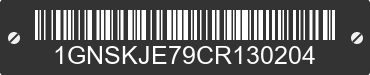 2012 CHEVROLET Suburban 1GNSKJE79CR130204 VIN decoded