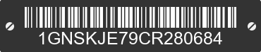 2012 CHEVROLET Suburban 1GNSKJE79CR280684 VIN decoded
