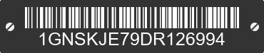2013 CHEVROLET Suburban 1GNSKJE79DR126994 VIN decoded