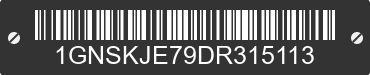 2013 CHEVROLET Suburban 1GNSKJE79DR315113 VIN decoded