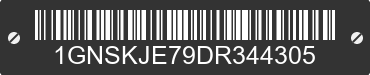 2013 CHEVROLET Suburban 1GNSKJE79DR344305 VIN decoded