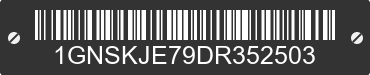 2013 CHEVROLET Suburban 1GNSKJE79DR352503 VIN decoded