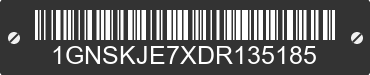 2013 CHEVROLET Suburban 1GNSKJE7XDR135185 VIN decoded
