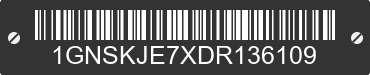 2013 CHEVROLET Suburban 1GNSKJE7XDR136109 VIN decoded