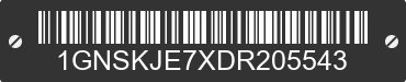 2013 CHEVROLET Suburban 1GNSKJE7XDR205543 VIN decoded