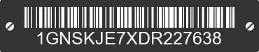 2013 CHEVROLET Suburban 1GNSKJE7XDR227638 VIN decoded