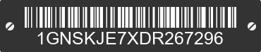 2013 CHEVROLET Suburban 1GNSKJE7XDR267296 VIN decoded